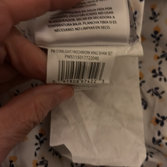 Pioneer Woman Country Starlight Patchwork Set 2 King Shams Ruffle Edges Red Blue - Picture 7 of 9